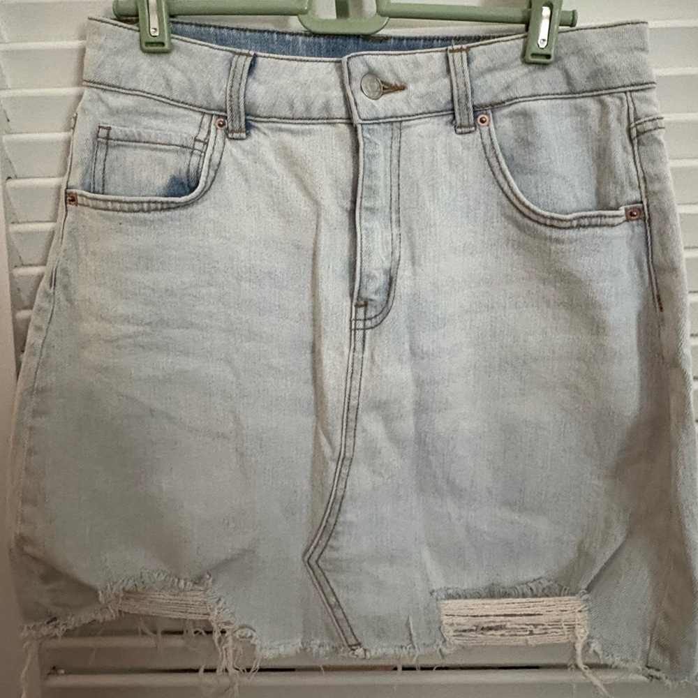 Wild Fable Light Wash Denim Skirt 8